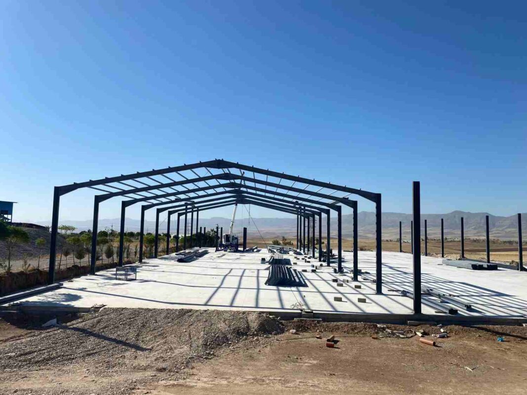 Construction of a 2,500 m² Industrial Shed + Over 250 m² of Office Space in Iraq 5 Reinforcement and formwork of the shed foundations